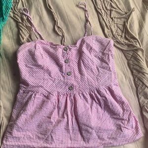 M/L peplum striped top